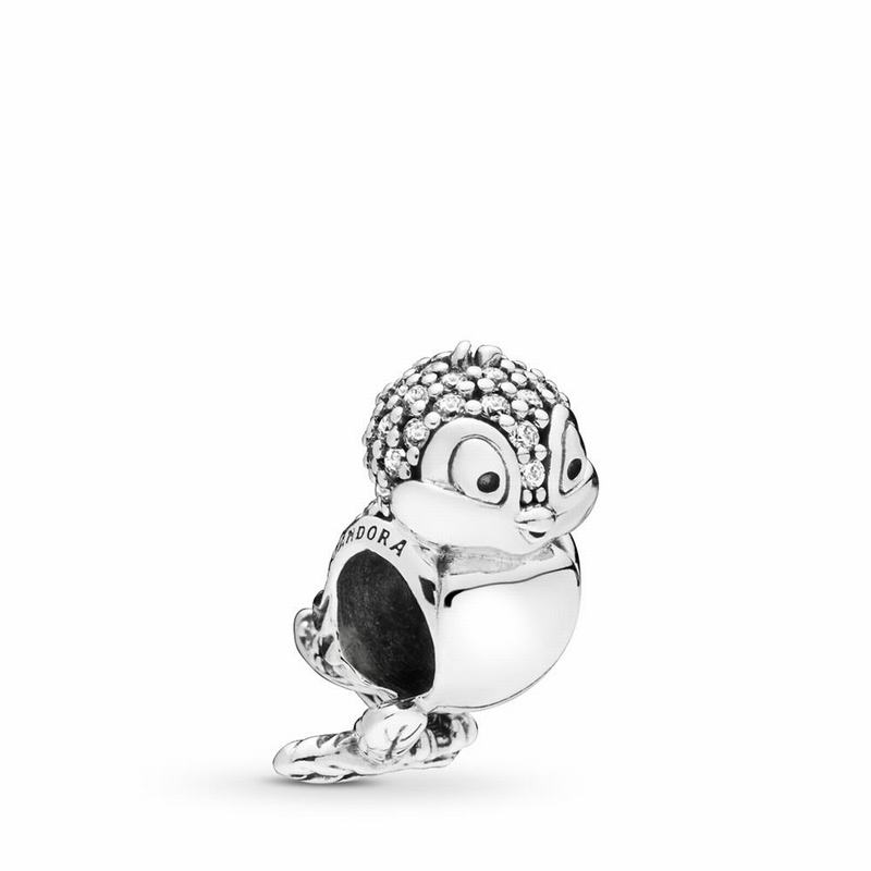 Pandora Disney Snow White’s Bird Charm Ireland - Sterling Silver/Cubic Zirconia - 837614PWZ